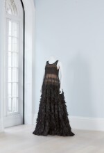Black Evening Gown in Raffia and Silk, 2016