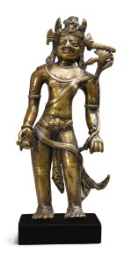 A copper alloy figure depicting Manjushri, Western Himalayas, circa 13th century