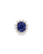 Schlumberger for Tiffany & Co. | Sapphire and Diamond Ring | Schlumberger for Tiffany & Co. | 天然「斯里蘭卡皇家藍」藍寶石 配 鑽石 戒指 (藍寶石重約20.00克拉)