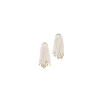 PAIR OF SEED PEARL AND DIAMOND EARCLIPS, ALETTO BROTHERS